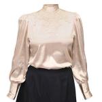 (disco)-Satin Blouse - Ivory
