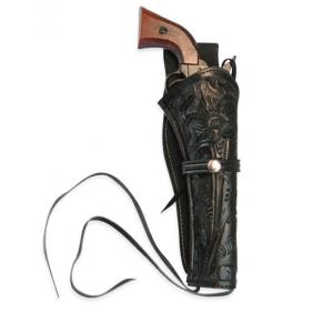  Old West Holsters and Gunbelts Black Leather Tooled Holsters |Antique, Vintage, Old Fashioned, Wedding, Theatrical, Reenacting Costume |