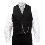 Victorian,Old West,Edwardian Mens Vests Black Cotton Solid Dress Vests,Work Vests,Matched Separates |Antique, Vintage, Old Fashioned, Wedding, Theatrical, Reenacting Costume |