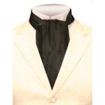 (disco)-Tonal Stripe Ascot - Black