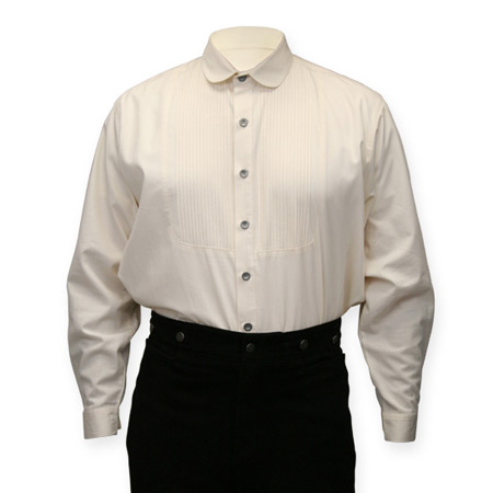 Sinclair Edwardian Club Collar Shirt - Natural