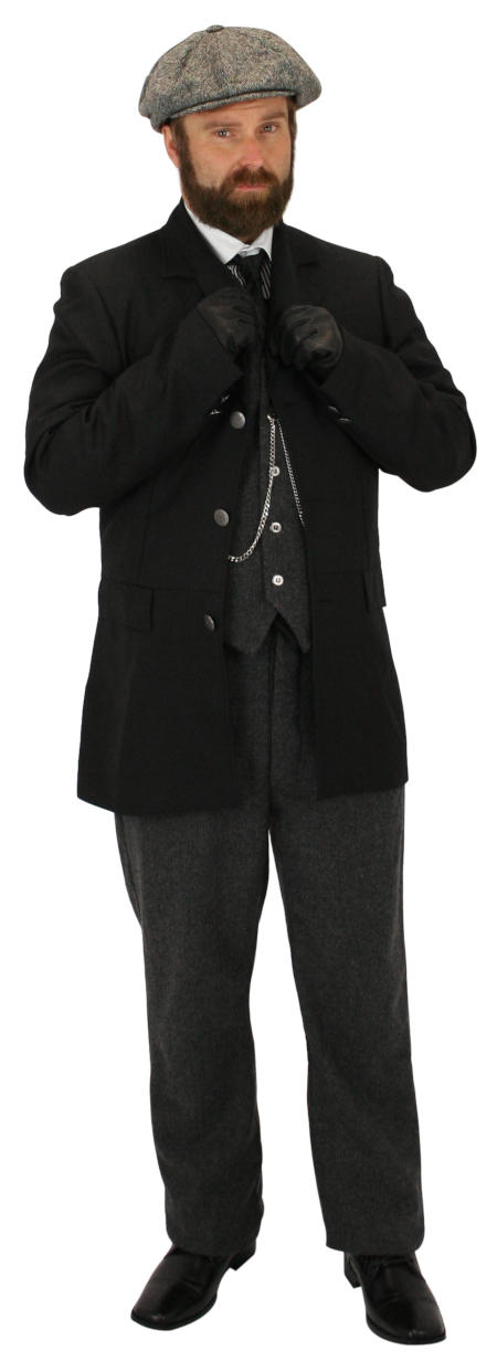 1800s Mens Gray Tweed,Wool Blend Cap | 19th Century | Historical | Period Clothing | Theatrical || Newsboy Cap - Gray Wool Tweed