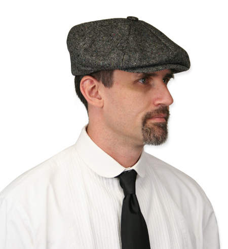 Newsboy Cap - Gray Wool Tweed