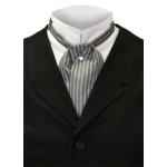 (disco)-Satin Puff Tie - Gray Comstock