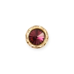 (disco)-Gold Faceted Tie Tack - Amethyst