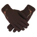 (disco)-Rose Gloves - Brown