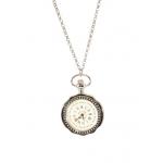 (disco)-Ladies Pendant Watch - Antique Silver Filigree