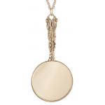 (disco)-Charm necklace - Antique Silver Looking Glass