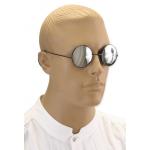 (disco)-Cable Temple Mirrored Specs - Black Frames