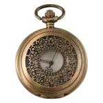 (disco)-Filigree Pocket Watch - Antique Gold Finish