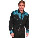 (disco)-Gunfighter Western Shirt - Turquoise