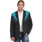(disco)-Gunfighter Western Blazer - Turquoise