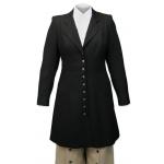 (disco)-Ladies Wool Crepe Frock Coat - Black
