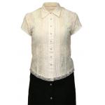 (disco)-Serena Pleated Blouse - Ivory