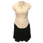 (disco)-Kalahari Embroidered Blouse - Khaki