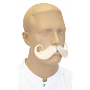  Victorian,Old West,Steampunk,Edwardian Mens Mustaches White Natural Mustaches |Antique, Vintage, Old Fashioned, Wedding, Theatrical, Reenacting Costume |