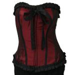 (disco)-Katya Fashion Corset - Burgundy Taffeta