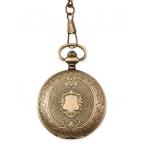 (disco)-Mechanical Antique Gold Design Pocket Watch