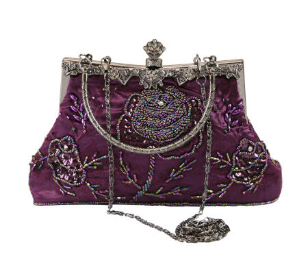 Ladies Handbag - Purple With Golden Handle | Konga Online Shopping