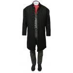 (disco)-Shackelford Overcoat - Black Wool