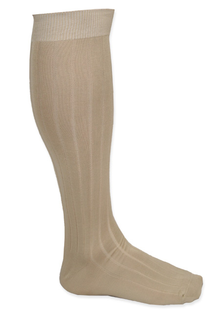 Wedding Mens Ivory Stockings | Formal | Bridal | Prom | Tuxedo || Mens Calf-Length Socks - Cream