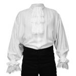  Victorian,Steampunk,Regency, Mens Shirts White Synthetic Solid Dress Shirts |Antique, Vintage, Old Fashioned, Wedding, Theatrical, Reenacting Costume | Dickens,Regency,Pirate,Regency