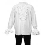  Victorian,Regency,Steampunk Mens Shirts White Cotton Solid Dress Shirts |Antique, Vintage, Old Fashioned, Wedding, Theatrical, Reenacting Costume | Pirate