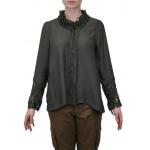 (disco)-Wilhelmina Blouse - Dark Gray