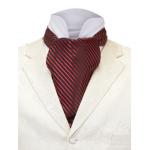 (disco)-Satin Ascot - Red / Black Pinstripe
