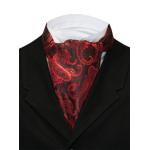 (disco)-Vivid Paisley Ascot - Red