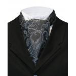 (disco)-Vivid Paisley Ascot - Silver
