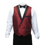 (disco)-Maximillian Formal Waistcoat - Red
