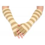 (disco)-Lambswool Angora Elbow Length Gloves - Cream