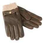 (disco)-Premium Mens Lambskin Flight Gloves with Cashmere Lining
