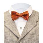 (disco)-Satin Paisley Bow Tie - Rust
