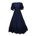 (disco)-Antique Satin Day Suit - Navy