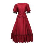 (disco)-Antique Satin Day Suit - Red