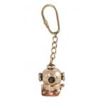 (disco)-Miniature Brass Divers Helmet Keychain