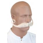  Victorian,Old West Mens Mustaches White Natural Mustaches |Antique, Vintage, Old Fashioned, Wedding, Theatrical, Reenacting Costume |