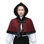 (disco)-Faux Fur Capelet, Burgundy