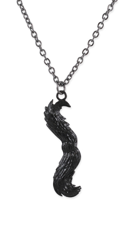 Mustachio Charm Necklace, Black