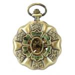 (disco)-Mechanical Pocket Watch - Antique Gold Rotary Design