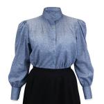 (disco)-Willa Blouse - Blue Floral
