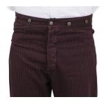 (disco)-Hanover Trousers - Burgundy Stripe