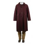 Victorian,Old West,Steampunk, Mens Coats Red Cotton Solid Dusters |Antique, Vintage, Old Fashioned, Wedding, Theatrical, Reenacting Costume |