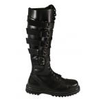 (disco)-Zombie Stomper Boots - Black Leather