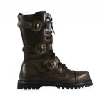 (disco)-Buckled Steampunk Striders - Brown Leather