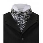 (disco)-Satin Ascot - Silver Crypto Pattern