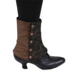 (disco)-Ladies Spats - Brown Paisley (One Pair)
