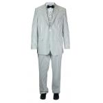 (disco)-3-piece Doolittle Striped Suit - Charcoal